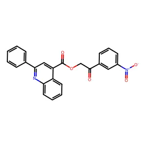 2-(3-Nitrophenyl)-2-oxoethyl 2-phenylquinoline-4-carboxylate structure