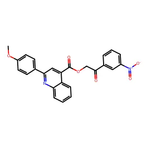 2-(3-Nitrophenyl)-2-oxoethyl 2-(4-methoxyphenyl)quinoline-4-carboxylate structure
