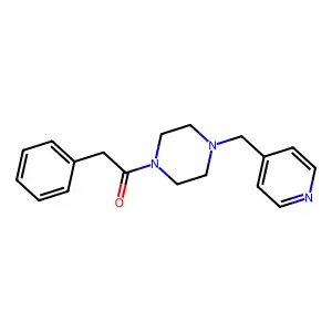 2-Phenyl-1-[4-(pyridin-4-ylmethyl)piperazin-1-yl]ethanone structure