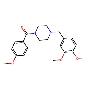 [4-[(3,4-Dimethoxyphenyl)methyl]piperazin-1-yl]-(4-methoxyphenyl)methanone structure