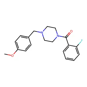 (2-Fluorophenyl)-[4-[(4-methoxyphenyl)methyl]piperazin-1-yl]methanone structure