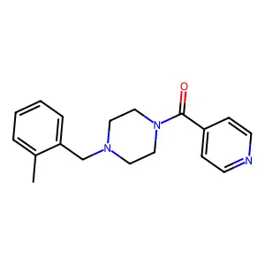 [4-[(2-Methylphenyl)methyl]piperazin-1-yl]-pyridin-4-ylmethanone structure