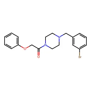 1-[4-[(3-Bromophenyl)methyl]piperazin-1-yl]-2-phenoxyethanone structure