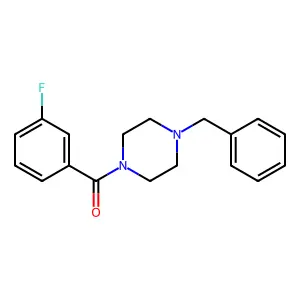 (4-Benzylpiperazin-1-yl)-(3-fluorophenyl)methanone structure