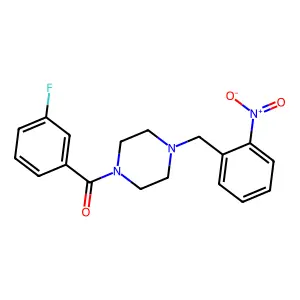 (3-Fluorophenyl)[4-(2-nitrobenzyl)piperazin-1-yl]methanone structure