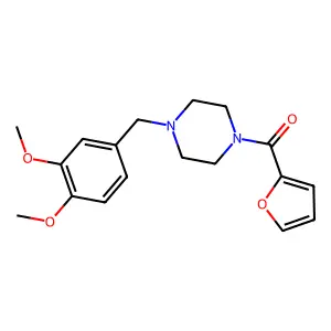 [4-(3,4-Dimethoxybenzyl)piperazin-1-yl](furan-2-yl)methanone structure
