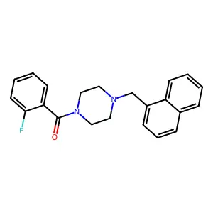 (2-Fluorophenyl)-[4-(naphthalen-1-ylmethyl)piperazin-1-yl]methanone structure