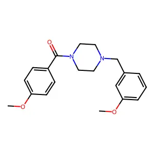 (4-Methoxyphenyl)-[4-[(3-methoxyphenyl)methyl]piperazin-1-yl]methanone structure