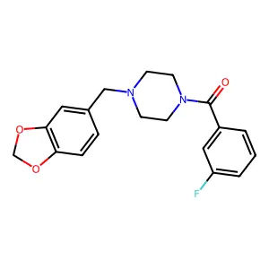 [4-(1,3-Benzodioxol-5-ylmethyl)piperazin-1-yl]-(3-fluorophenyl)methanone structure