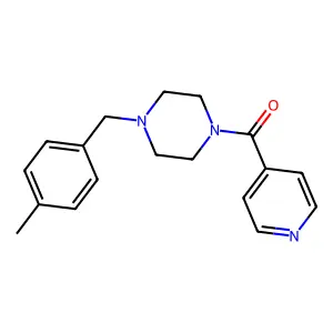 [4-(4-Methylbenzyl)piperazin-1-yl](pyridin-4-yl)methanone structure