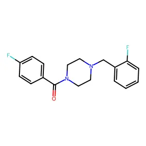 [4-(2-Fluoro-benzyl)-piperazin-1-yl]-(4-fluoro-phenyl)-methanone structure