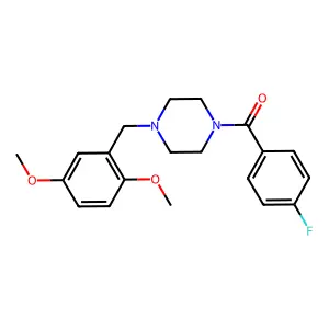 [4-[(2,5-Dimethoxyphenyl)methyl]piperazin-1-yl]-(4-fluorophenyl)methanone structure