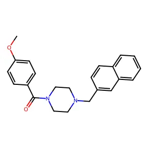(4-Methoxyphenyl)-[4-(naphthalen-2-ylmethyl)piperazin-1-yl]methanone structure