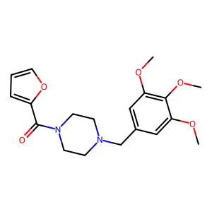Furan-2-yl-[4-[(3,4,5-trimethoxyphenyl)methyl]piperazin-1-yl]methanone structure
