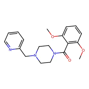 (2,6-Dimethoxyphenyl)-[4-(pyridin-2-ylmethyl)piperazin-1-yl]methanone structure