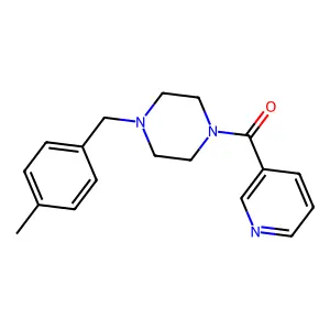 [4-[(4-Methylphenyl)methyl]piperazin-1-yl]-pyridin-3-ylmethanone structure