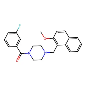 (3-Fluorophenyl)-[4-[(2-methoxynaphthalen-1-yl)methyl]piperazin-1-yl]methanone structure