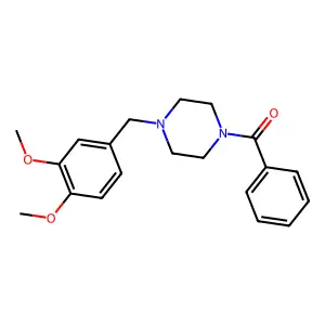 [4-[(3,4-Dimethoxyphenyl)methyl]piperazin-1-yl]-phenylmethanone structure