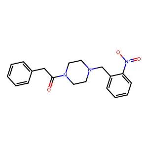 1-[4-(2-Nitrobenzyl)piperazin-1-yl]-2-phenylethanone structure