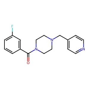 (3-Fluorophenyl)-[4-(pyridin-4-ylmethyl)piperazin-1-yl]methanone structure