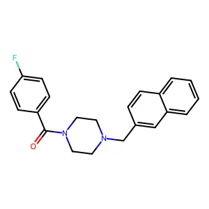 (4-Fluorophenyl)-[4-(naphthalen-2-ylmethyl)piperazin-1-yl]methanone structure