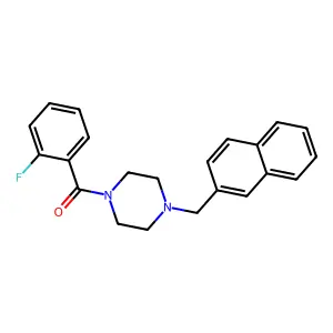 (2-Fluorophenyl)-[4-(naphthalen-2-ylmethyl)piperazin-1-yl]methanone structure