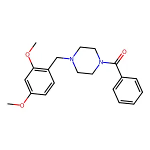 [4-[(2,4-Dimethoxyphenyl)methyl]piperazin-1-yl]-phenylmethanone structure