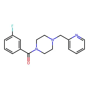 (3-Fluorophenyl)-[4-(pyridin-2-ylmethyl)piperazin-1-yl]methanone structure