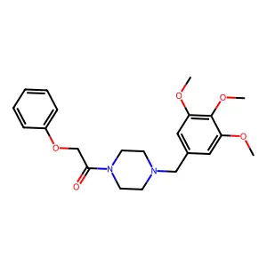 2-Phenoxy-1-[4-[(3,4,5-trimethoxyphenyl)methyl]piperazin-1-yl]ethanone structure
