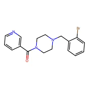 [4-[(2-Bromophenyl)methyl]piperazin-1-yl]-pyridin-3-ylmethanone structure