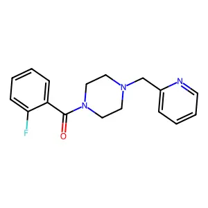 (2-Fluorophenyl)-[4-(pyridin-2-ylmethyl)piperazin-1-yl]methanone structure