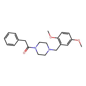 1-[4-[(2,5-Dimethoxyphenyl)methyl]piperazin-1-yl]-2-phenylethanone structure