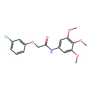 2-(3-chlorophenoxy)-N-(3,4,5-trimethoxyphenyl)acetamide structure