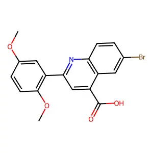 6-Bromo-2-(2,5-dimethoxyphenyl)quinoline-4-carboxylic acid structure
