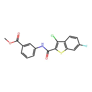 Methyl 3-[(3-chloro-6-fluoro-1-benzothiophene-2-carbonyl)amino]benzoate structure