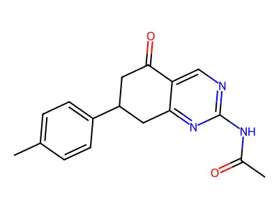 N-[7-(4-methylphenyl)-5-oxo-7,8-dihydro-6H-quinazolin-2-yl]acetamide structure