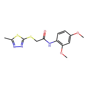 N-(2,4-Dimethoxyphenyl)-2-[(5-methyl-1,3,4-thiadiazol-2-yl)sulfanyl]acetamide structure