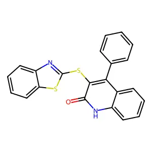 3-(1,3-Benzothiazol-2-ylsulfanyl)-4-phenyl-2-quinolinol structure