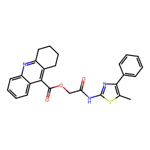 2-[(5-METHYL-4-PHENYL-1,3-THIAZOL-2-YL)AMINO]-2-OXOETHYL 1,2,3,4-TETRAHYDRO-9-ACRIDINECARBOXYLATE structure