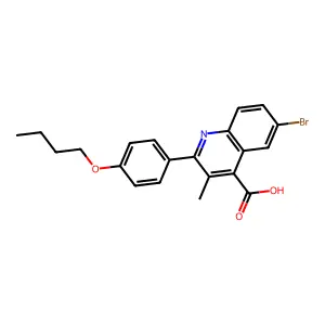 6-Bromo-2-(4-butoxyphenyl)-3-methylquinoline-4-carboxylic acid structure