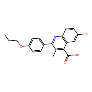 6-Bromo-3-methyl-2-(4-propoxyphenyl)quinoline-4-carboxylic acid structure