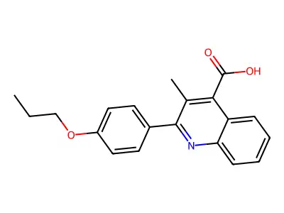 3-Methyl-2-(4-propoxyphenyl)quinoline-4-carboxylic acid structure