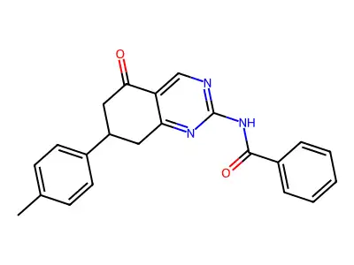 N-[7-(4-methylphenyl)-5-oxo-7,8-dihydro-6H-quinazolin-2-yl]benzamide structure