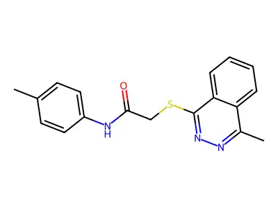N-(4-methylphenyl)-2-(4-methylphthalazin-1-yl)sulfanylacetamide structure