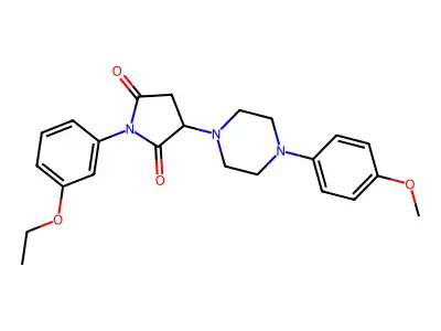 1-(3-Ethoxyphenyl)-3-[4-(4-methoxyphenyl)piperazin-1-yl]pyrrolidine-2,5-dione structure