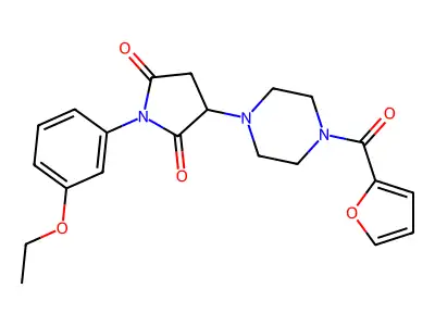 1-(3-Ethoxyphenyl)-3-[4-(furan-2-carbonyl)piperazin-1-yl]pyrrolidine-2,5-dione structure