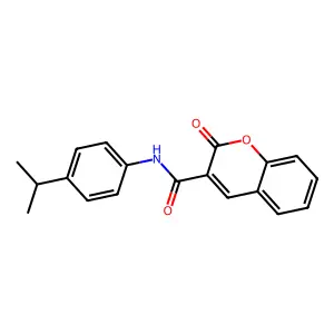 2-oxo-N-[4-(propan-2-yl)phenyl]-2H-chromene-3-carboxamide structure