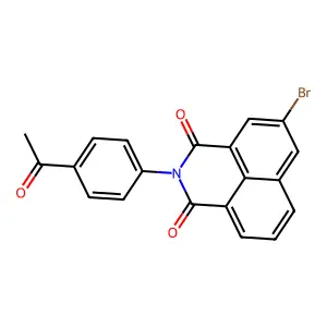 2-(4-acetylphenyl)-5-bromo-1H-benzo[de]isoquinoline-1,3(2H)-dione structure