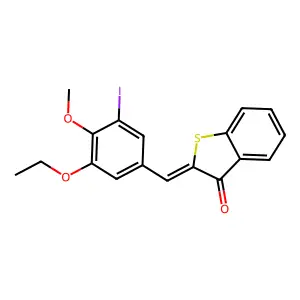 2-(3-ethoxy-5-iodo-4-methoxybenzylidene)-1-benzothiophen-3(2H)-one structure
