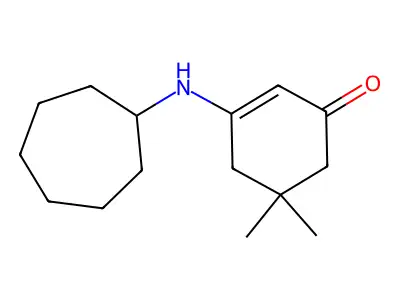 3-(Cycloheptylamino)-5,5-dimethylcyclohex-2-en-1-one structure